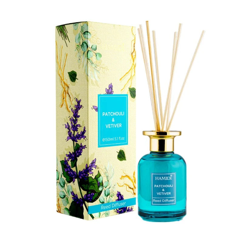 PATCHOULI &amp; VETIVER REED DIFFUSER - 150ML - HAMIDI