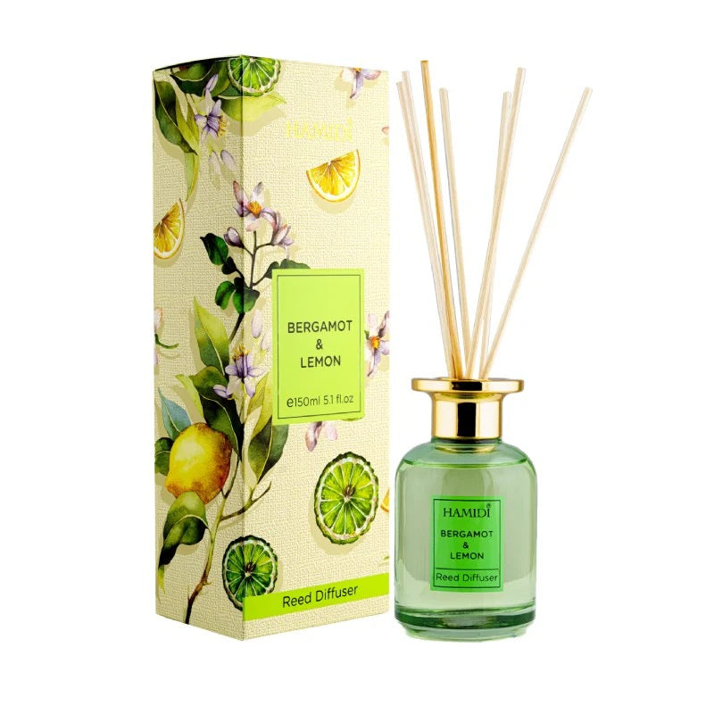BERGAMOT &amp; LEMON REED DIFFUSER - 150ML- HAMIDI